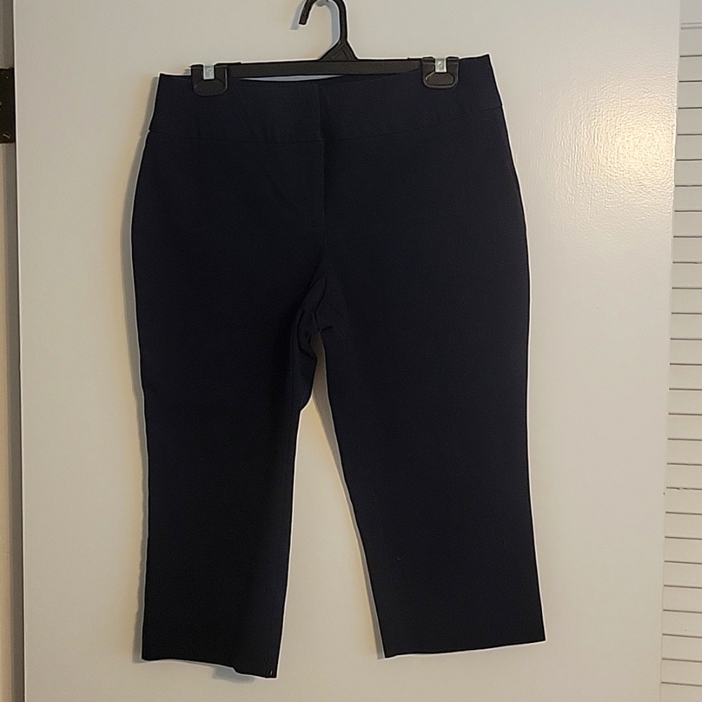 Laura Ashley Navy Petite Capris Size 8P